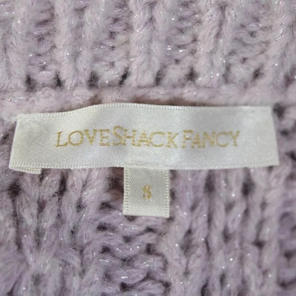 Loveshackfancy‎ Christina Alpaca Ruffle Collar Sweater Sz S - Picture 5 of 7